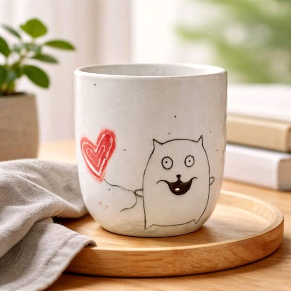 Cupid Cat mug 2