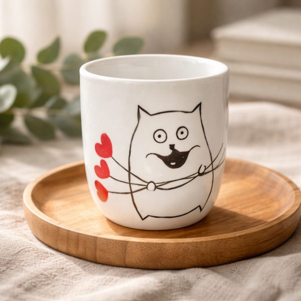 Cupid Cat Mug 1