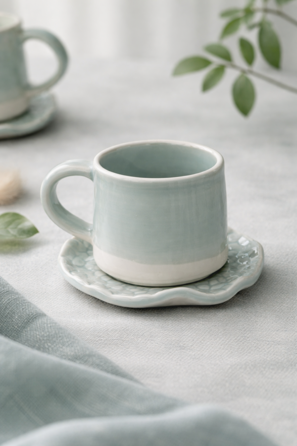 Morning Mist Espresso Cup and Saucer