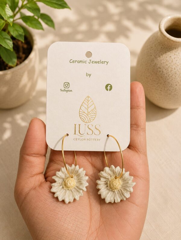 Golden Daisy Hoops