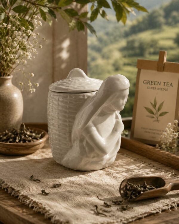 Ceylon Tea Plucker (Pure white)